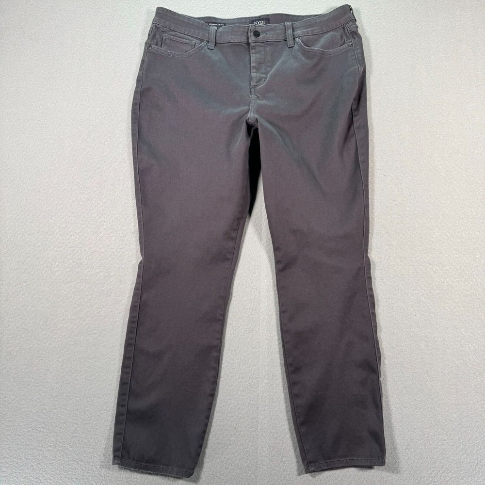 NYDJ Ami Jeans Womens 16 Gray Skinny Legging Lift Tuck Stretch Mid Rise